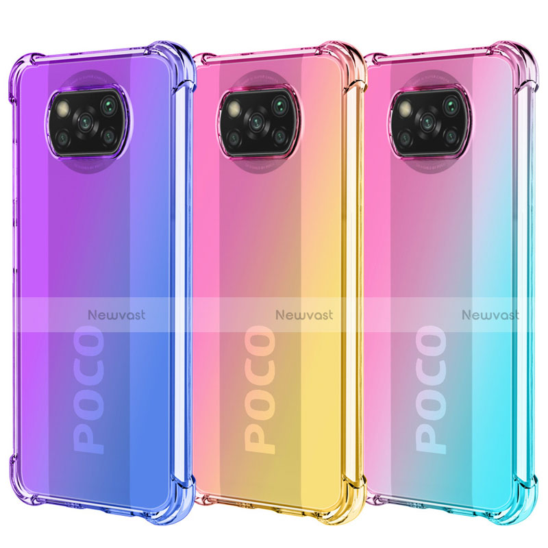 Ultra-thin Transparent Gel Gradient Soft Case Cover for Xiaomi Poco X3