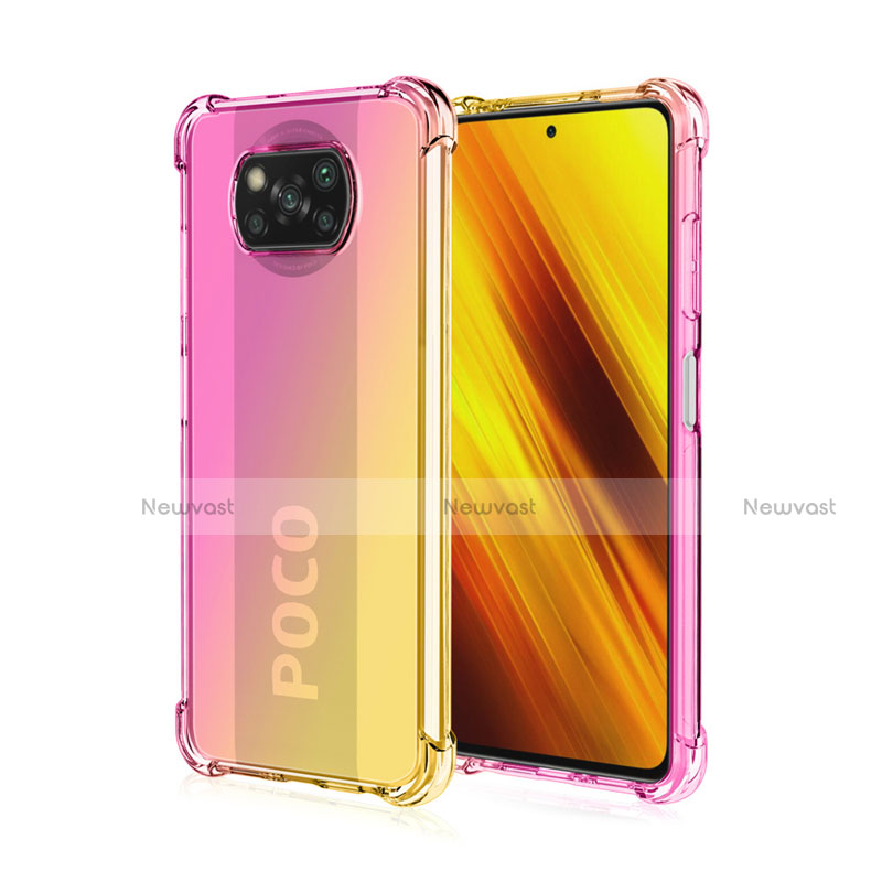 Ultra-thin Transparent Gel Gradient Soft Case Cover for Xiaomi Poco X3