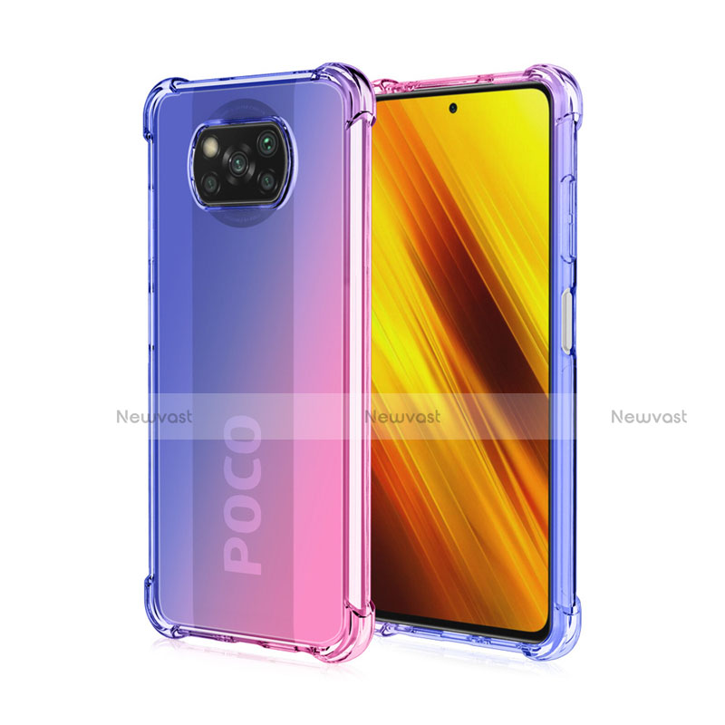 Ultra-thin Transparent Gel Gradient Soft Case Cover for Xiaomi Poco X3