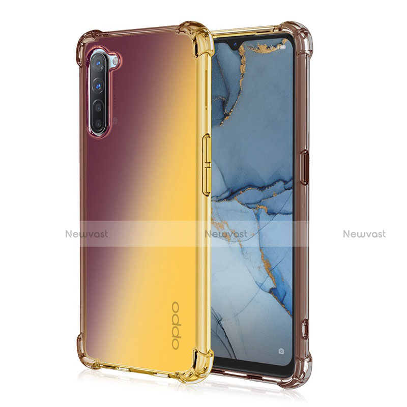 Ultra-thin Transparent Gel Gradient Soft Case Cover G01 for Oppo F15 Gold
