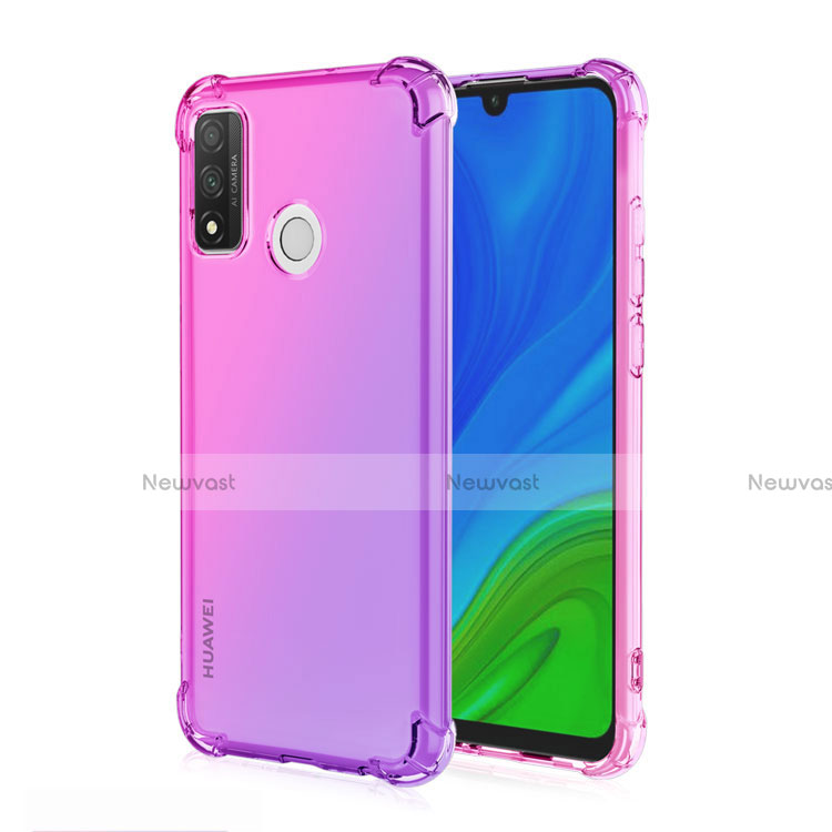 Ultra-thin Transparent Gel Gradient Soft Case Cover H01 for Huawei Nova Lite 3 Plus Pink