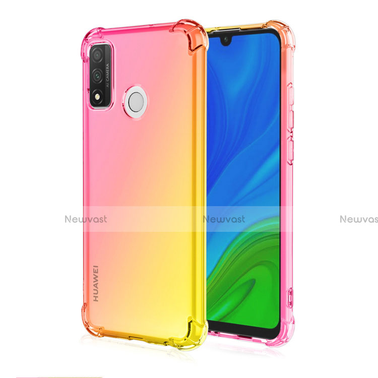 Ultra-thin Transparent Gel Gradient Soft Case Cover H01 for Huawei Nova Lite 3 Plus Yellow