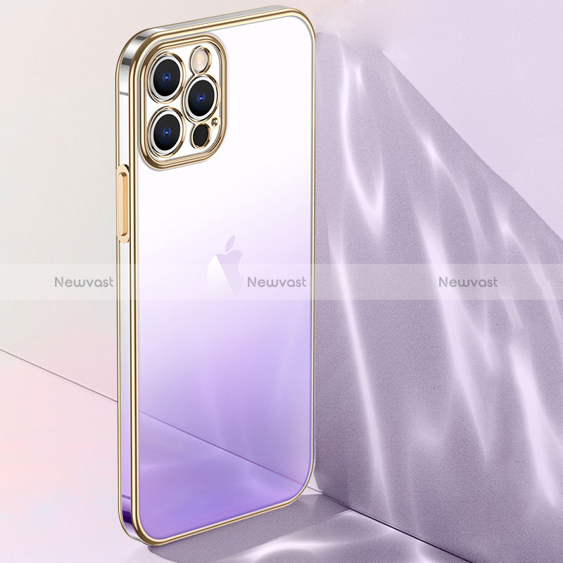 Ultra-thin Transparent Gel Gradient Soft Case Cover S01 for Apple iPhone 13 Pro