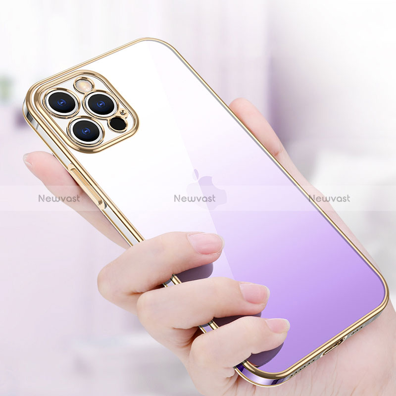 Ultra-thin Transparent Gel Gradient Soft Case Cover S01 for Apple iPhone 13 Pro Max