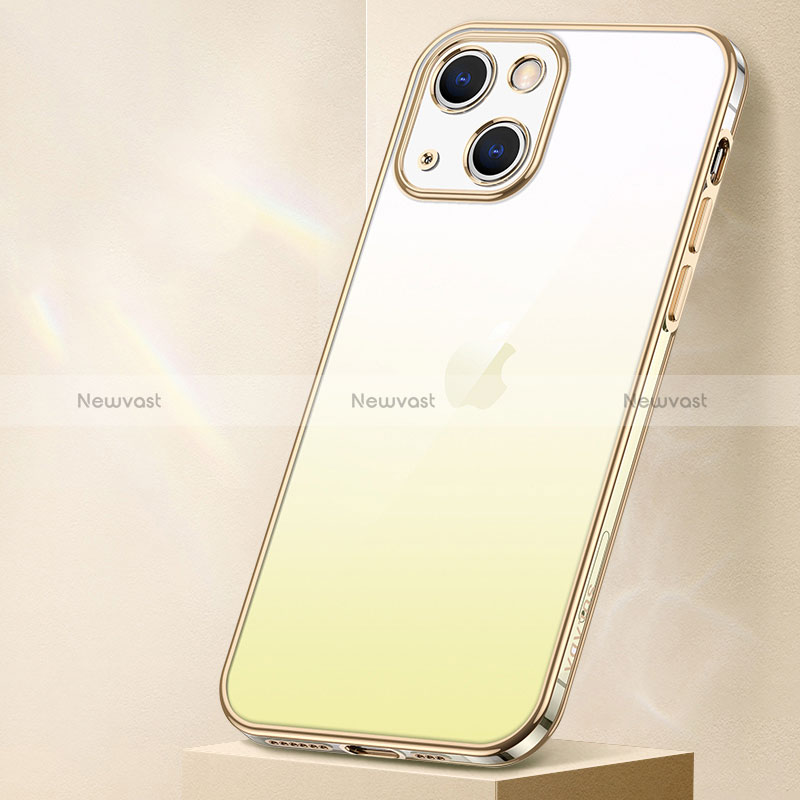 Ultra-thin Transparent Gel Gradient Soft Case Cover S01 for Apple iPhone 15