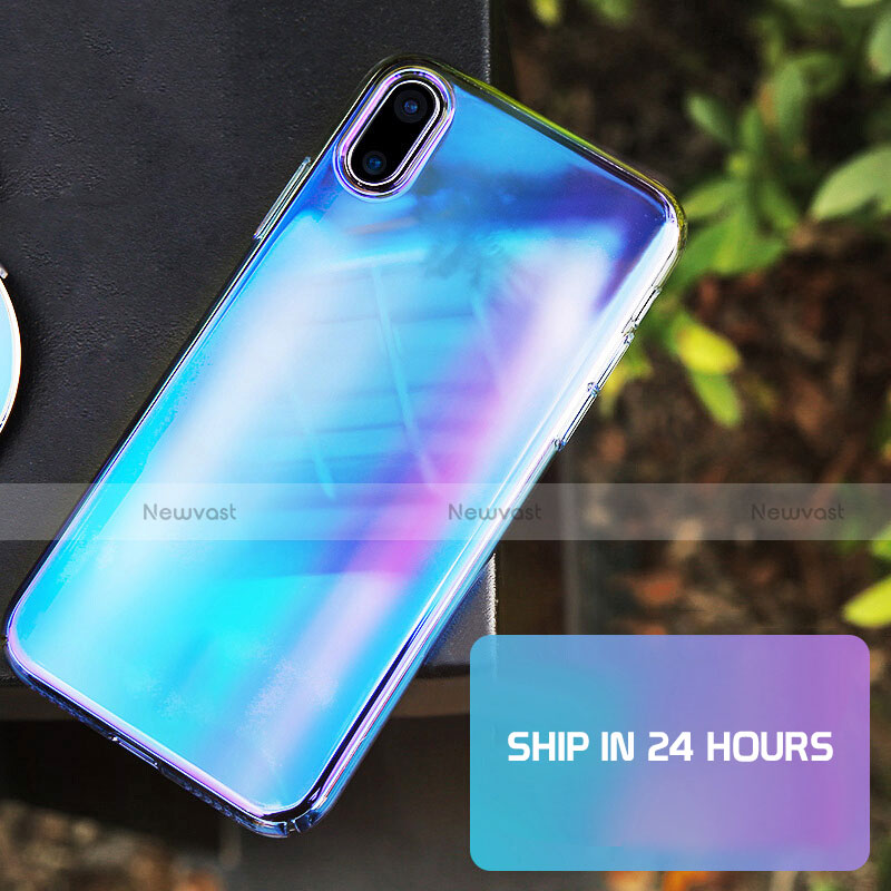 Ultra-thin Transparent Gel Gradient Soft Case for Apple iPhone Xs Blue