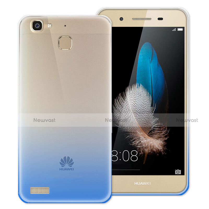 Ultra-thin Transparent Gel Gradient Soft Case for Huawei Enjoy 5S Blue