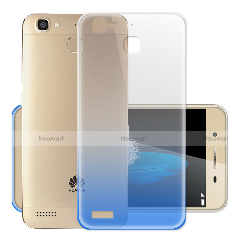 Ultra-thin Transparent Gel Gradient Soft Case for Huawei Enjoy 5S Blue