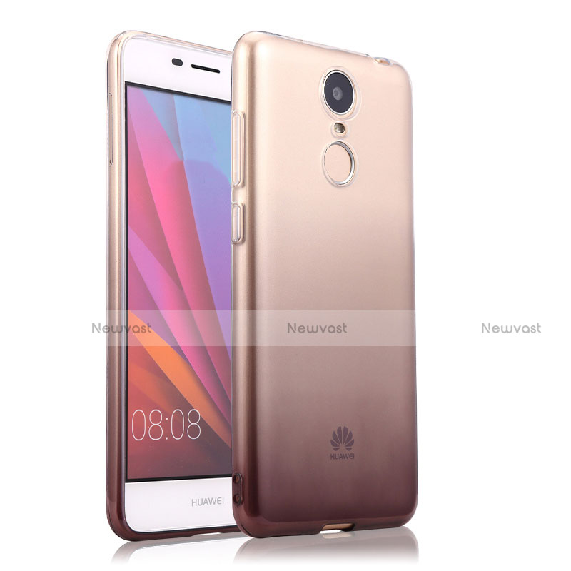 Ultra-thin Transparent Gel Gradient Soft Case for Huawei Enjoy 6 Gray