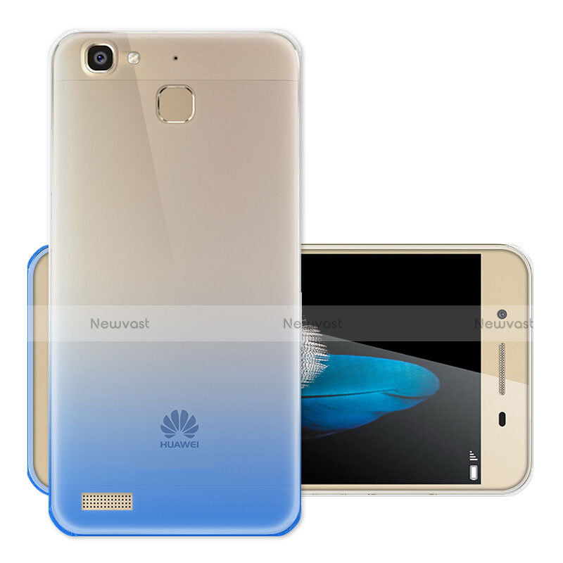 Ultra-thin Transparent Gel Gradient Soft Case for Huawei G8 Mini Blue