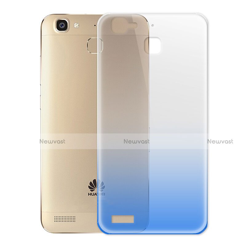 Ultra-thin Transparent Gel Gradient Soft Case for Huawei G8 Mini Blue