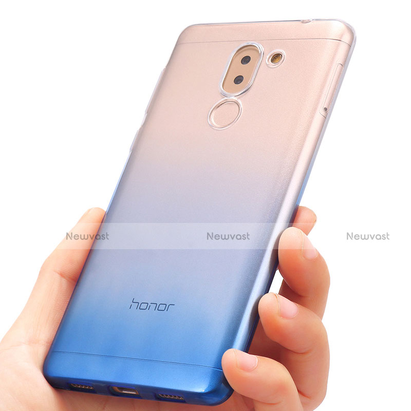 Ultra-thin Transparent Gel Gradient Soft Case for Huawei GR5 (2017) Blue