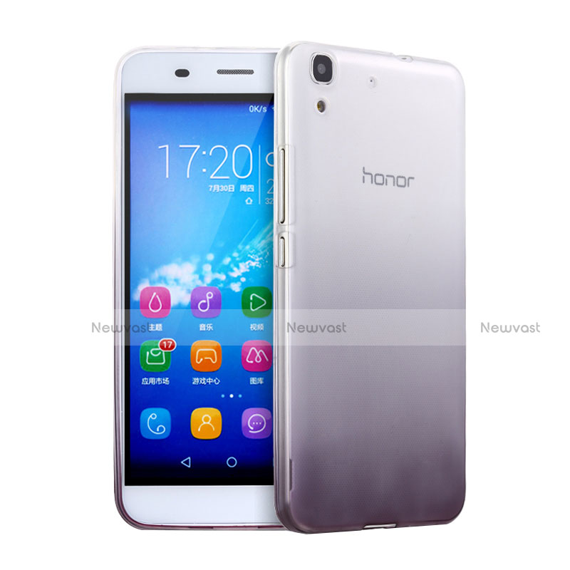 Ultra-thin Transparent Gel Gradient Soft Case for Huawei Honor 4A Gray