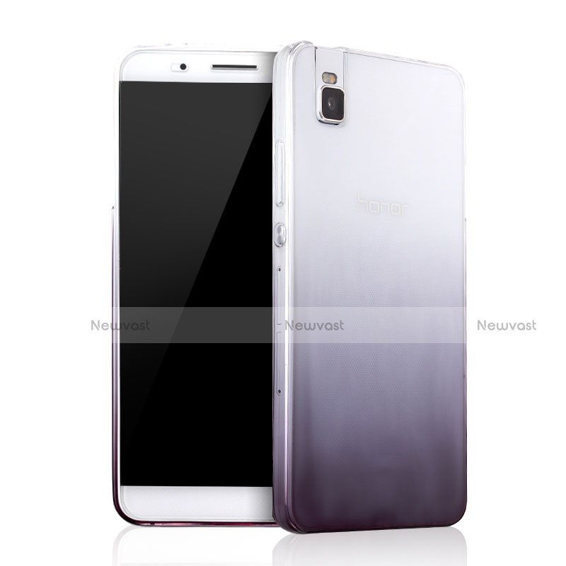 Ultra-thin Transparent Gel Gradient Soft Case for Huawei Honor 7i shot X Gray