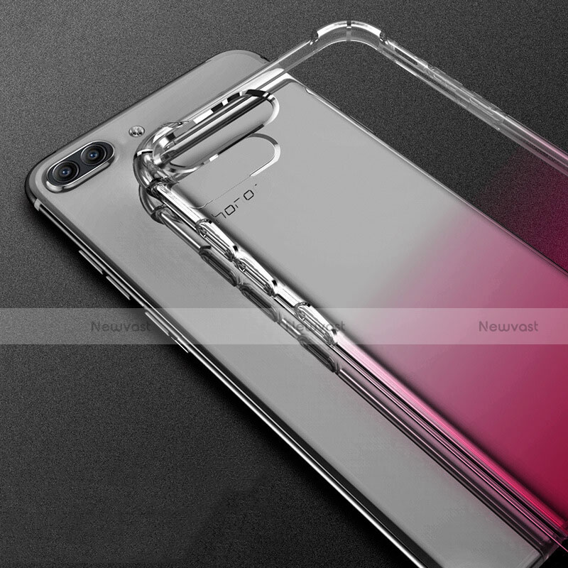 Ultra-thin Transparent Gel Gradient Soft Case for Huawei Honor V10 Pink