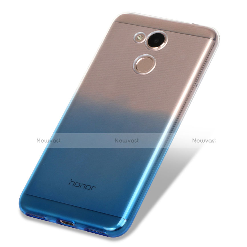 Ultra-thin Transparent Gel Gradient Soft Case for Huawei Honor V9 Play Blue