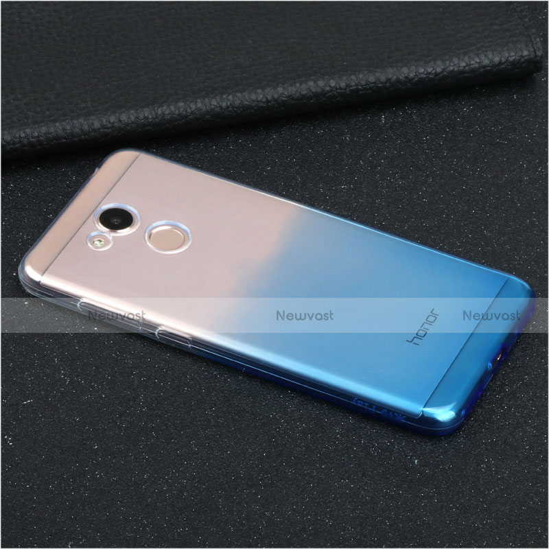 Ultra-thin Transparent Gel Gradient Soft Case for Huawei Honor V9 Play Blue