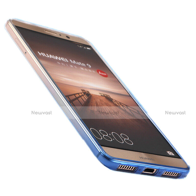 Ultra-thin Transparent Gel Gradient Soft Case for Huawei Mate 9 Blue