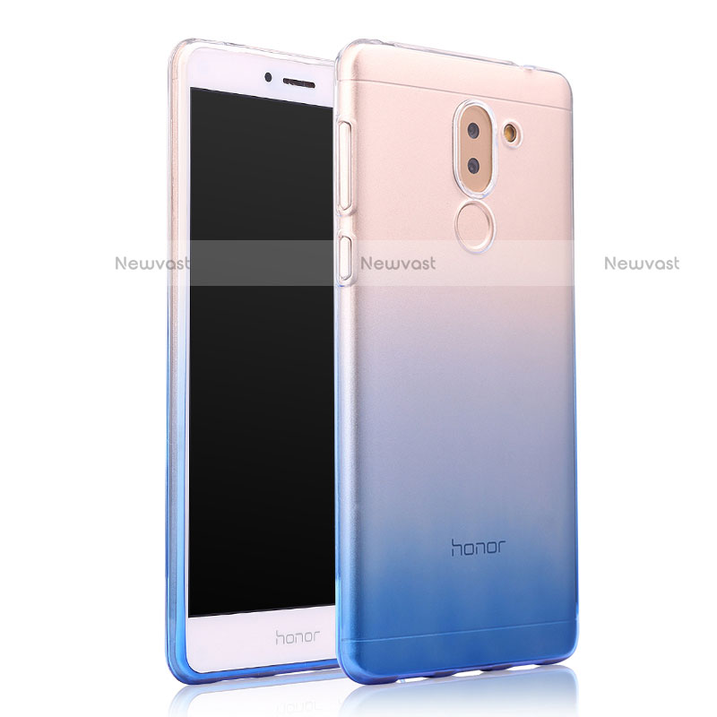 Ultra-thin Transparent Gel Gradient Soft Case for Huawei Mate 9 Lite Blue