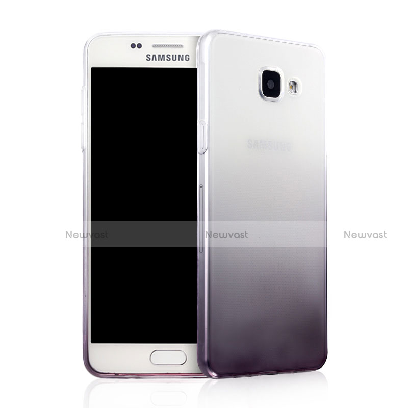 Ultra-thin Transparent Gel Gradient Soft Case for Samsung Galaxy A7 (2016) A7100 Gray