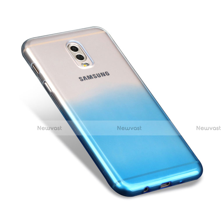 Ultra-thin Transparent Gel Gradient Soft Case for Samsung Galaxy C7 (2017) Blue