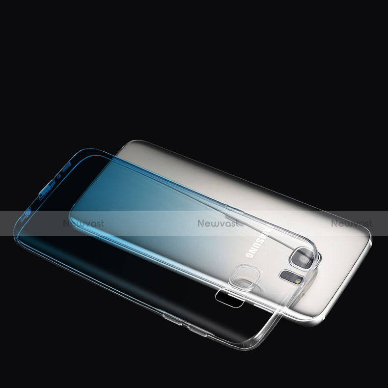 Ultra-thin Transparent Gel Gradient Soft Case for Samsung Galaxy S7 Edge G935F Blue