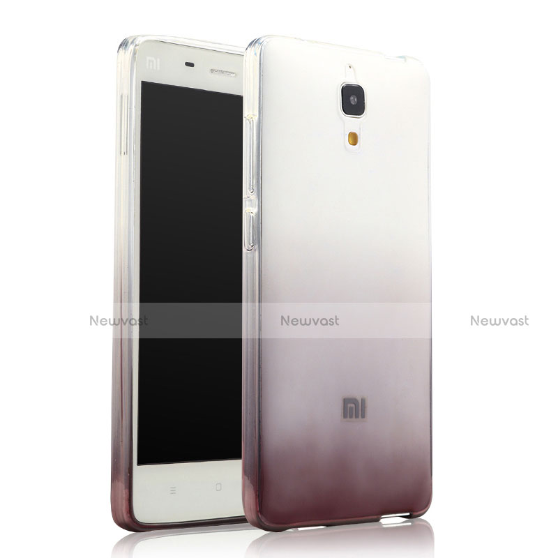 Ultra-thin Transparent Gel Gradient Soft Case for Xiaomi Mi 4 Gray