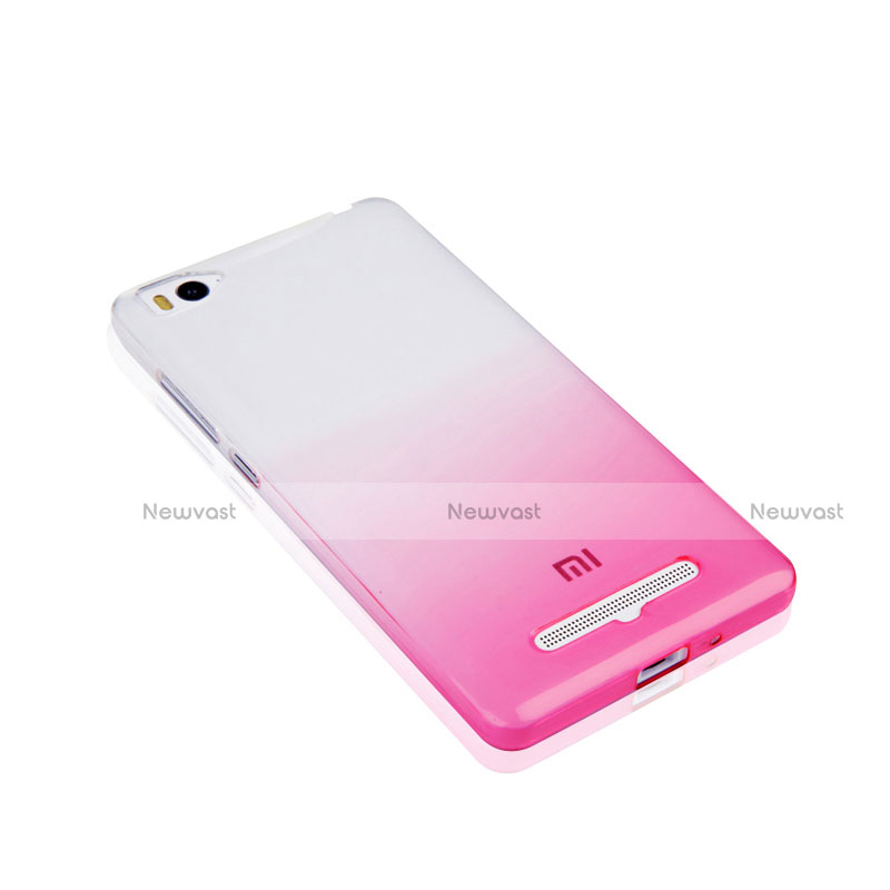 Ultra-thin Transparent Gel Gradient Soft Case for Xiaomi Mi 4C Pink