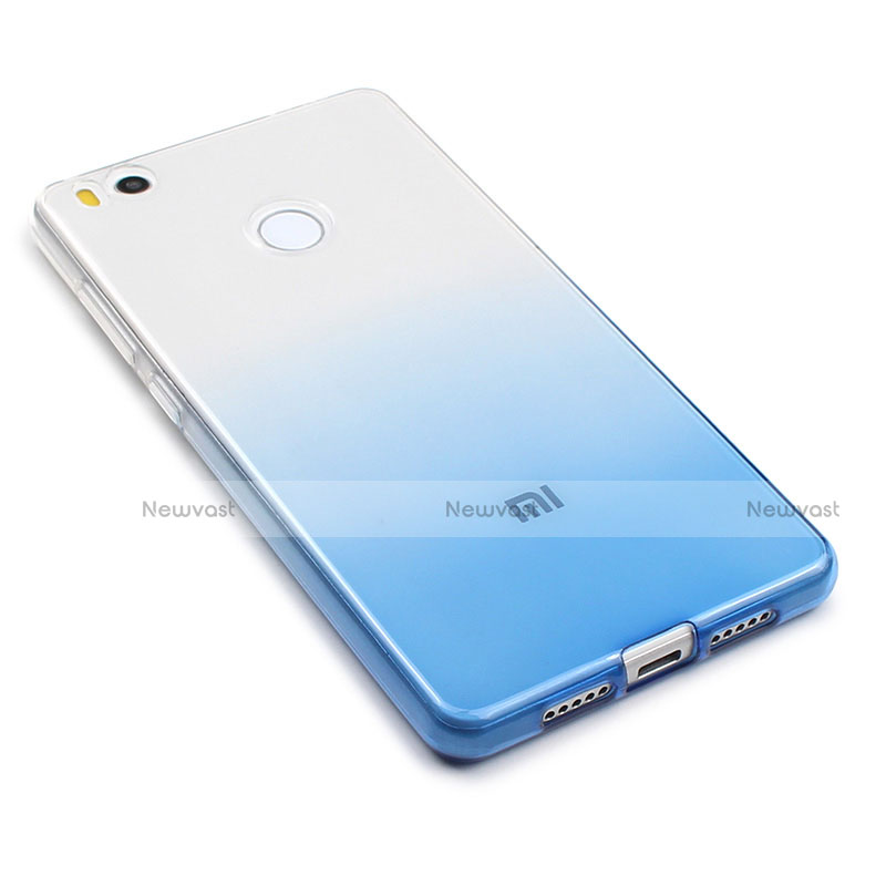 Ultra-thin Transparent Gel Gradient Soft Case for Xiaomi Mi 4S Blue