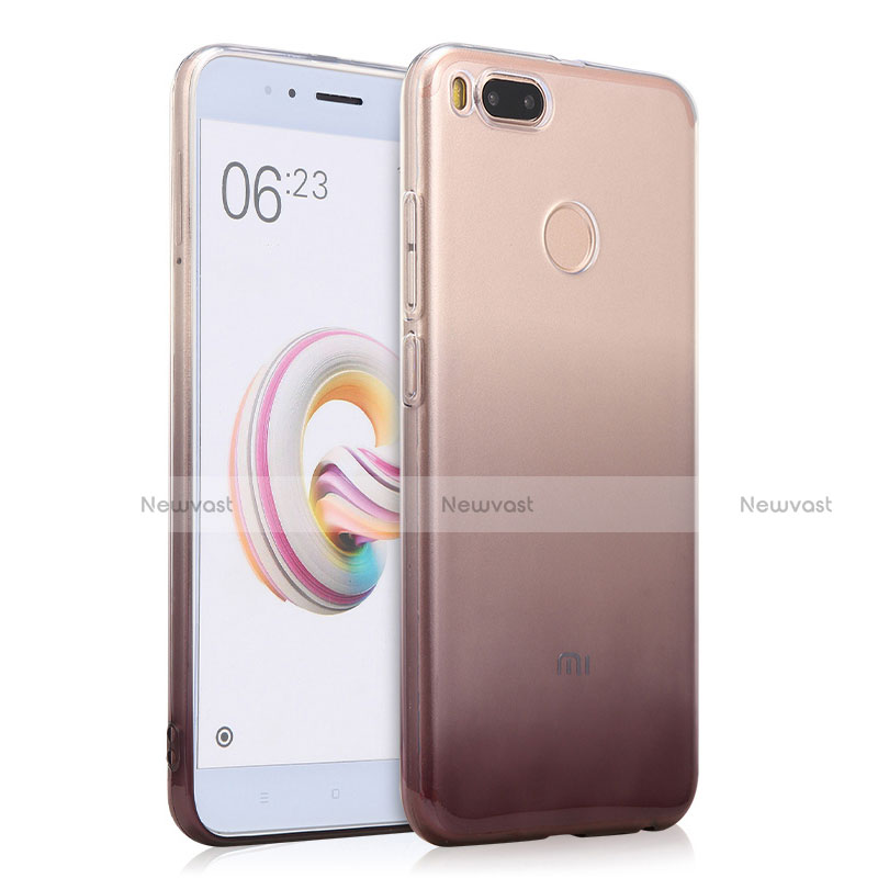 Ultra-thin Transparent Gel Gradient Soft Case for Xiaomi Mi 5X Gray