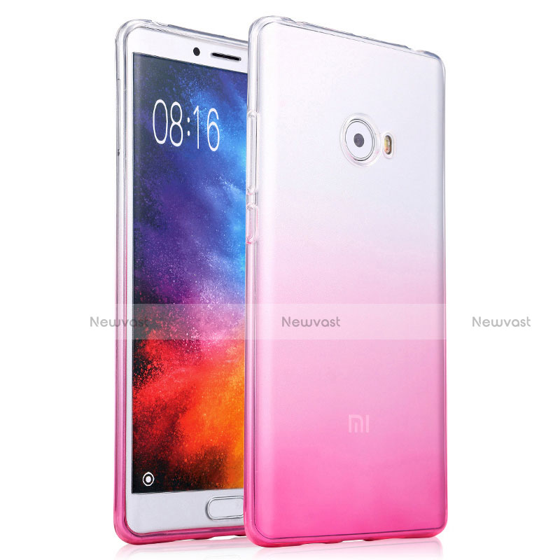 Ultra-thin Transparent Gel Gradient Soft Case for Xiaomi Mi Note 2 Pink