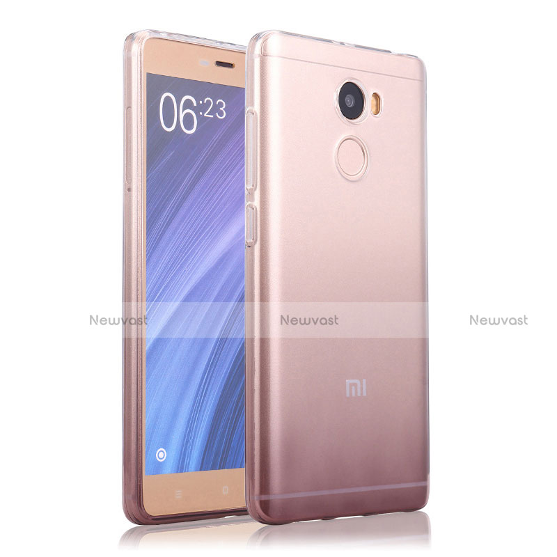 Ultra-thin Transparent Gel Gradient Soft Case for Xiaomi Redmi 4 Standard Edition Gray