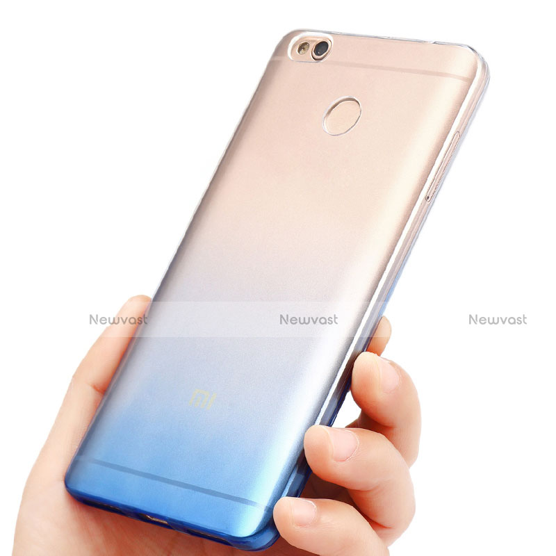 Ultra-thin Transparent Gel Gradient Soft Case for Xiaomi Redmi 4X Blue