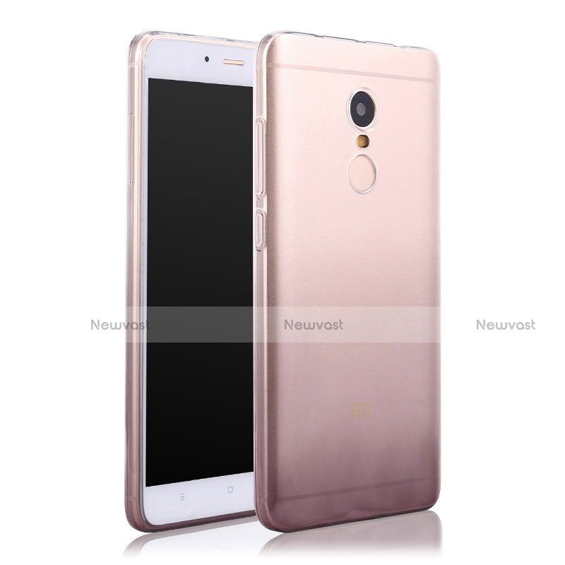 Ultra-thin Transparent Gel Gradient Soft Case for Xiaomi Redmi Note 4 Standard Edition Gray