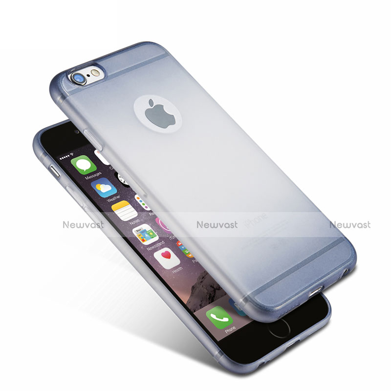 Ultra-thin Transparent Gel Gradient Soft Case G01 for Apple iPhone 6 Blue