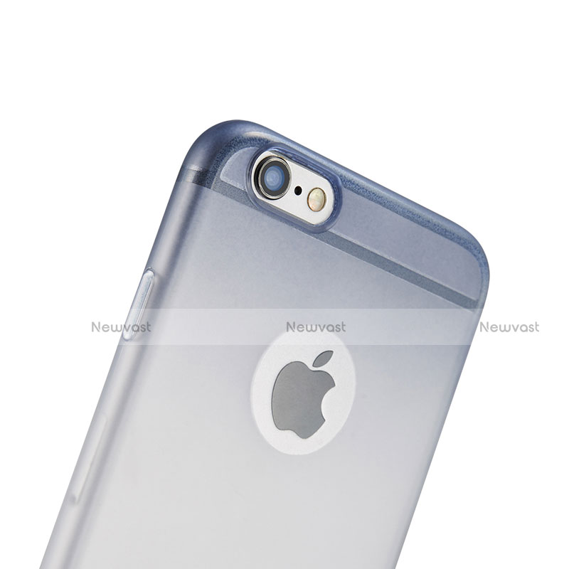 Ultra-thin Transparent Gel Gradient Soft Case G01 for Apple iPhone 6 Blue