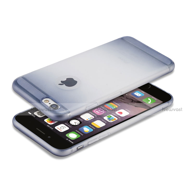 Ultra-thin Transparent Gel Gradient Soft Case G01 for Apple iPhone 6 Blue