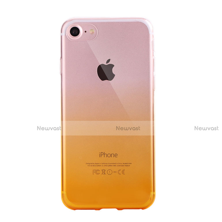 Ultra-thin Transparent Gel Gradient Soft Case G01 for Apple iPhone 7 Yellow