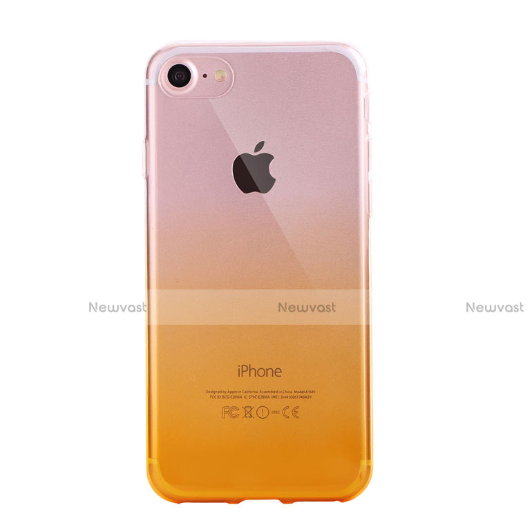 Ultra-thin Transparent Gel Gradient Soft Case G01 for Apple iPhone 8 Yellow