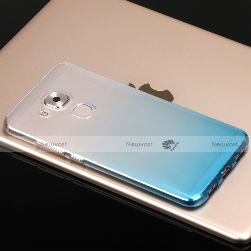 Ultra-thin Transparent Gel Gradient Soft Case G01 for Huawei G9 Plus Blue