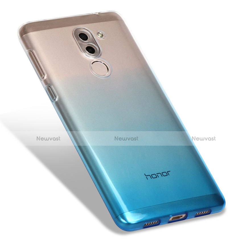 Ultra-thin Transparent Gel Gradient Soft Case G01 for Huawei Honor 6X Pro Blue