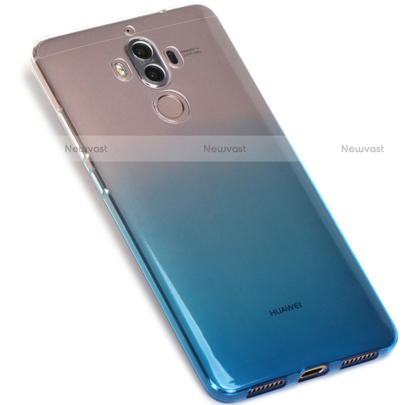 Ultra-thin Transparent Gel Gradient Soft Case G01 for Huawei Mate 9 Blue