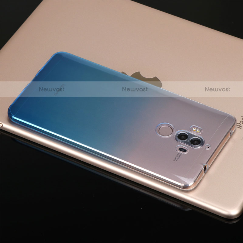 Ultra-thin Transparent Gel Gradient Soft Case G01 for Huawei Mate 9 Blue