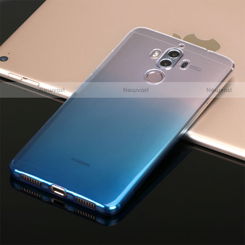 Ultra-thin Transparent Gel Gradient Soft Case G01 for Huawei Mate 9 Blue