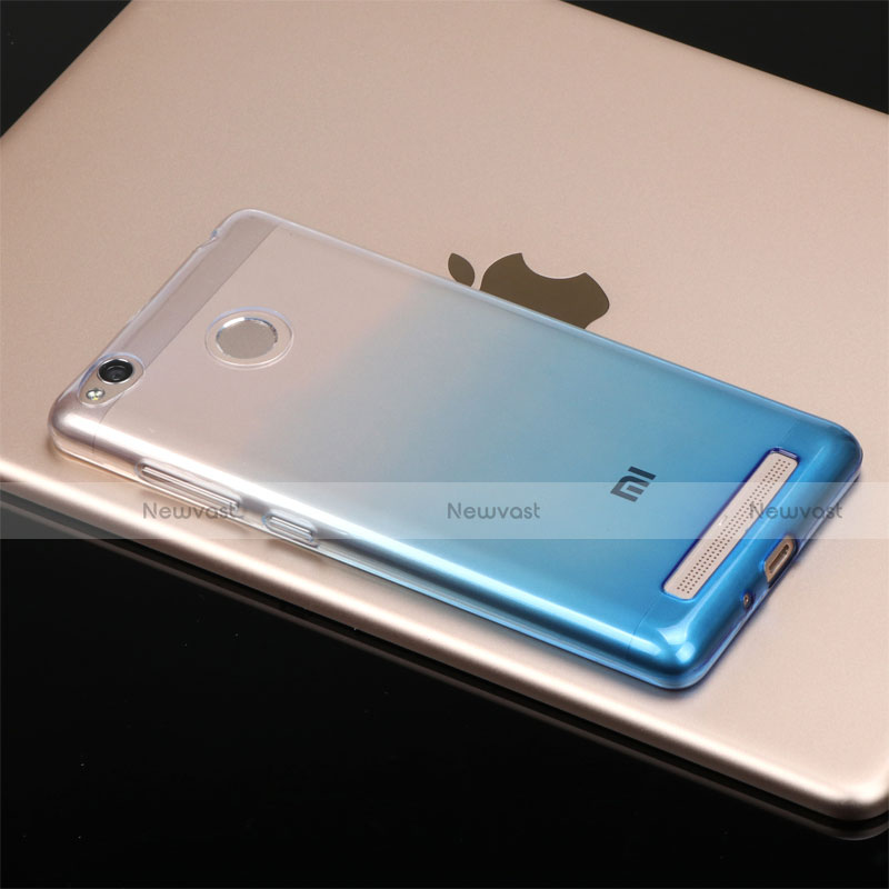 Ultra-thin Transparent Gel Gradient Soft Case G01 for Xiaomi Redmi 3 High Edition Blue