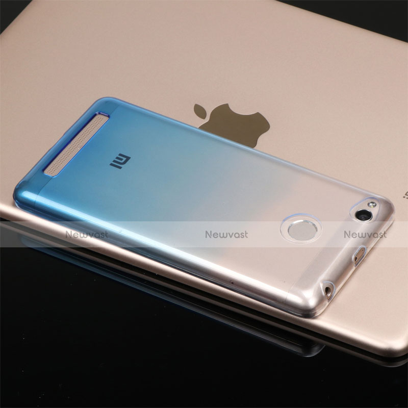 Ultra-thin Transparent Gel Gradient Soft Case G01 for Xiaomi Redmi 3 High Edition Blue