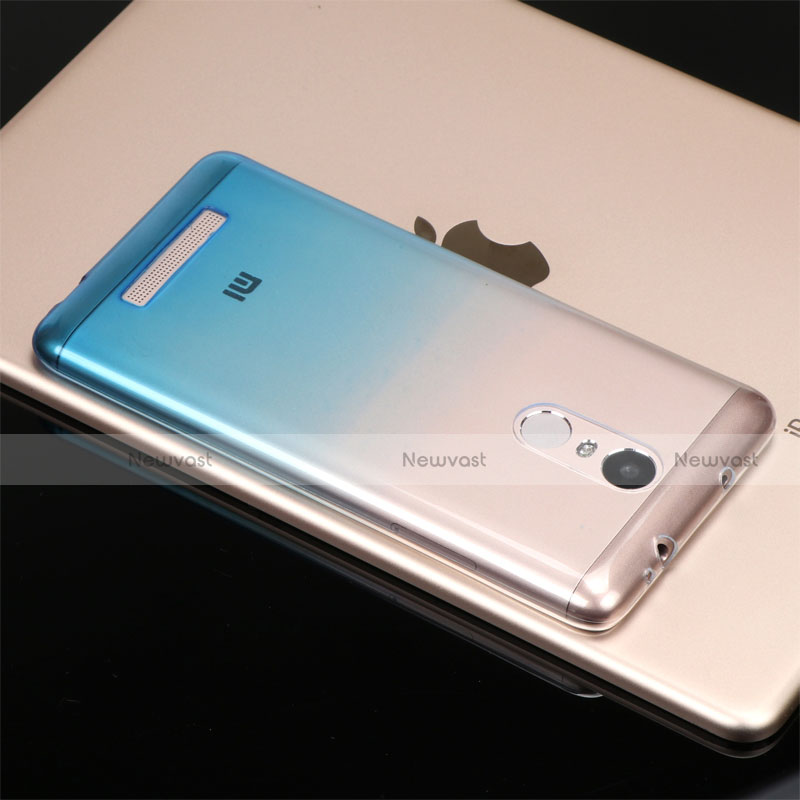 Ultra-thin Transparent Gel Gradient Soft Case G01 for Xiaomi Redmi Note 3 MediaTek Blue