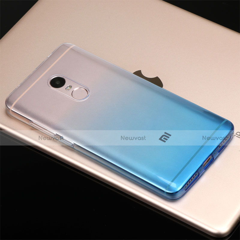 Ultra-thin Transparent Gel Gradient Soft Case G01 for Xiaomi Redmi Note 4 Standard Edition Blue