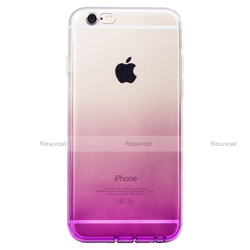 Ultra-thin Transparent Gel Gradient Soft Case Z01 for Apple iPhone 6 Plus Purple