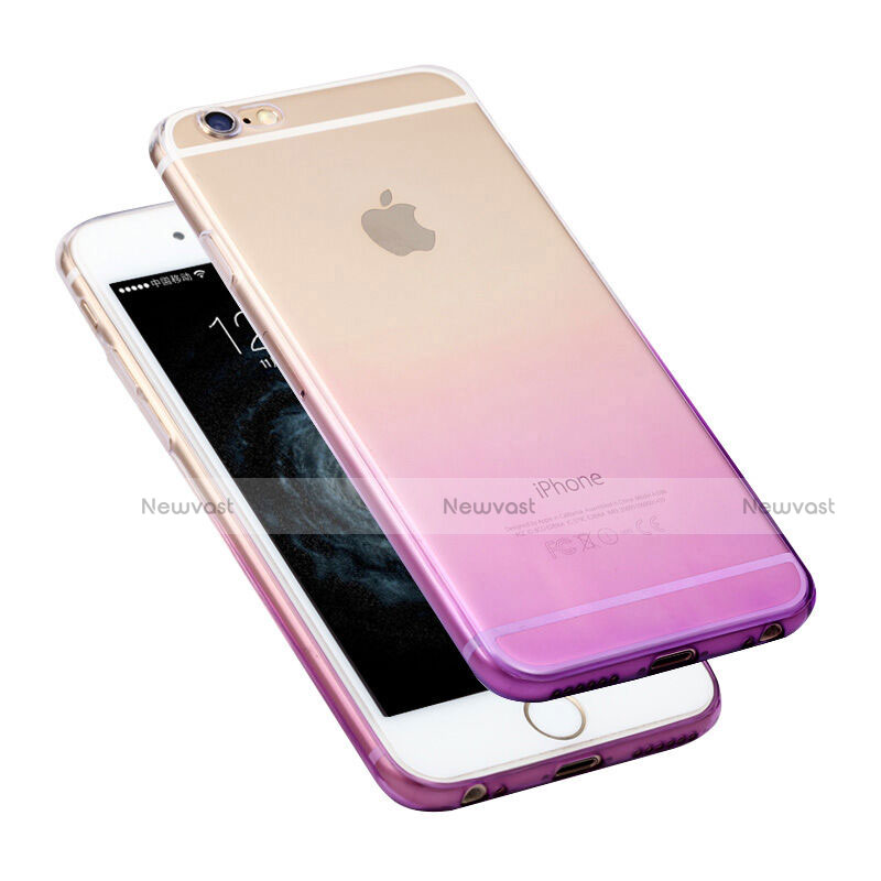 Ultra-thin Transparent Gel Gradient Soft Case Z01 for Apple iPhone 6 Plus Purple